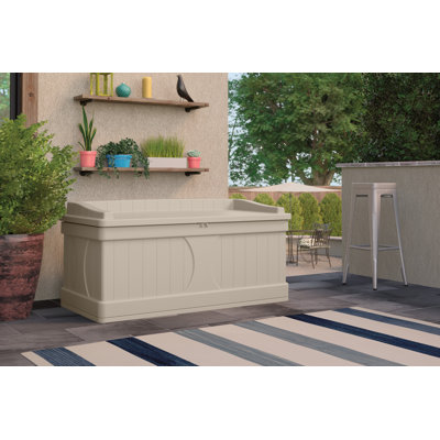 Banc de rangement en résine