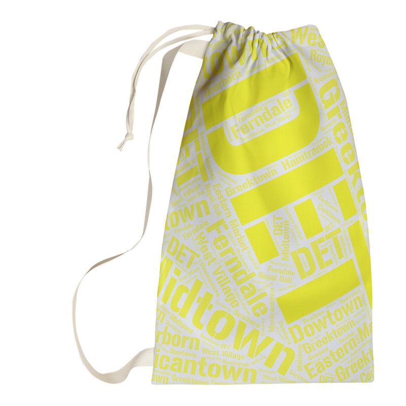 Laundry Hamper with Handles, Large (36" H x 28" W x 1.5" D), Yellow, Detroit