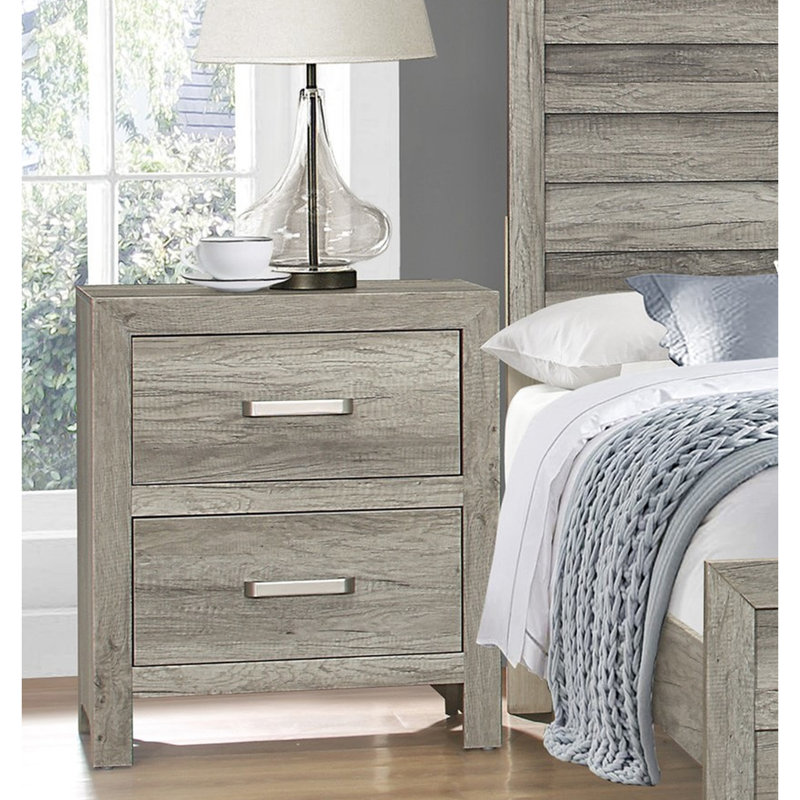 Table de chevet Deni, Gris