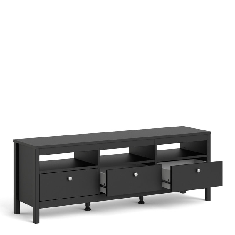 Cynsere Unfinished TV Stand for TVs up to 60", Black