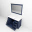 Meuble-lavabo moderne simple avec comptoir en quartz et miroir