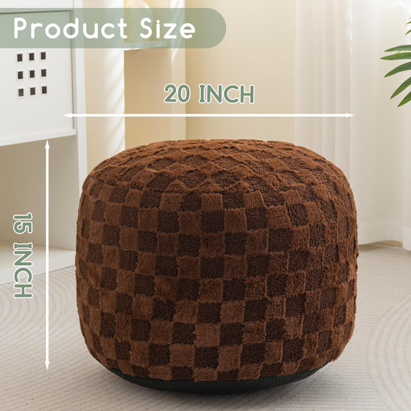Pouf rond rembourré, Café écossais