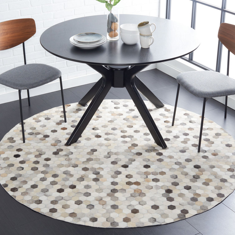Cartwright Studio Leather Hand Woven Leather Polka Dots Rug
