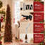 Sapin de Noël pliable et lumineux de 1,5 m, en forme de crayon, avec 50 lumières DEL blanc chaud et base pliable, disponible en 2 couleurs.-637879043