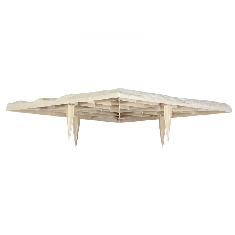 Pavé de couloir décoratif avec piquets 15,5 x 15,5 po beige