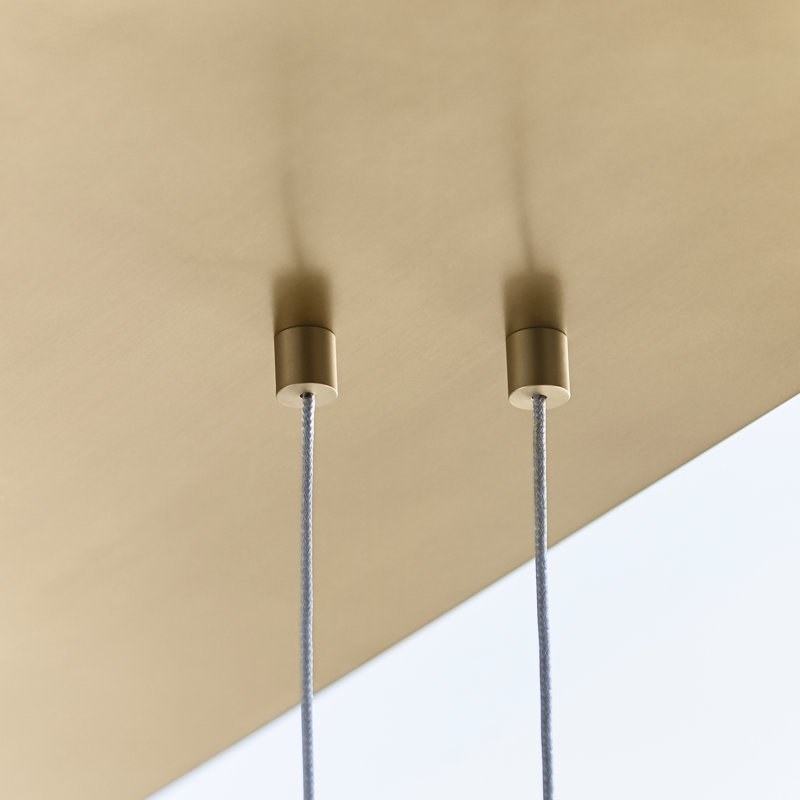 Sweep 5 - Light LED Chandelier, Aged Brass