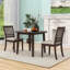 Dining Table Set with 2 Upholstered Chairs-1917338289