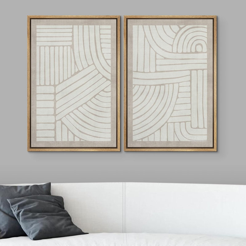 «Wood Tree Ring Gray Duo Wilderness», 2 pièces, Naturel, H 24 po x l 16 po