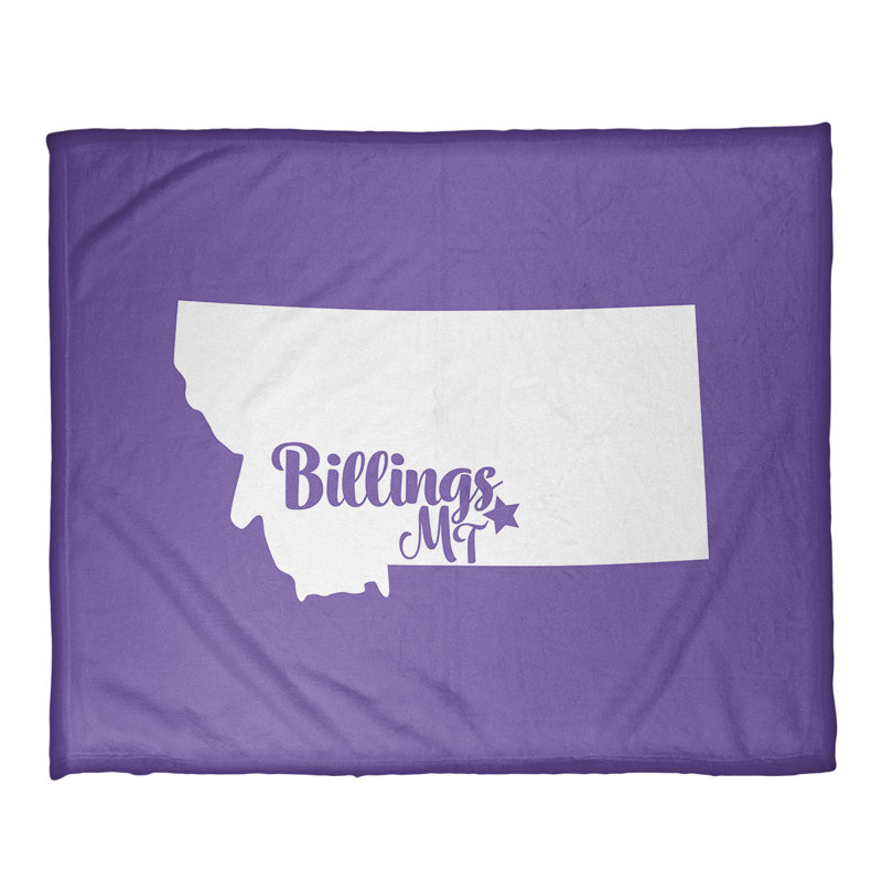 Jeté polaire billings montana, l 32,5 po x L 42,5 po, Mauve