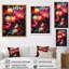 «Rustic Ruby Flower Impression I - Flowers», art mural-280388346-280388338
