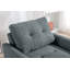 Fauteuil convertible gris foncé tissé 35 po Hannah