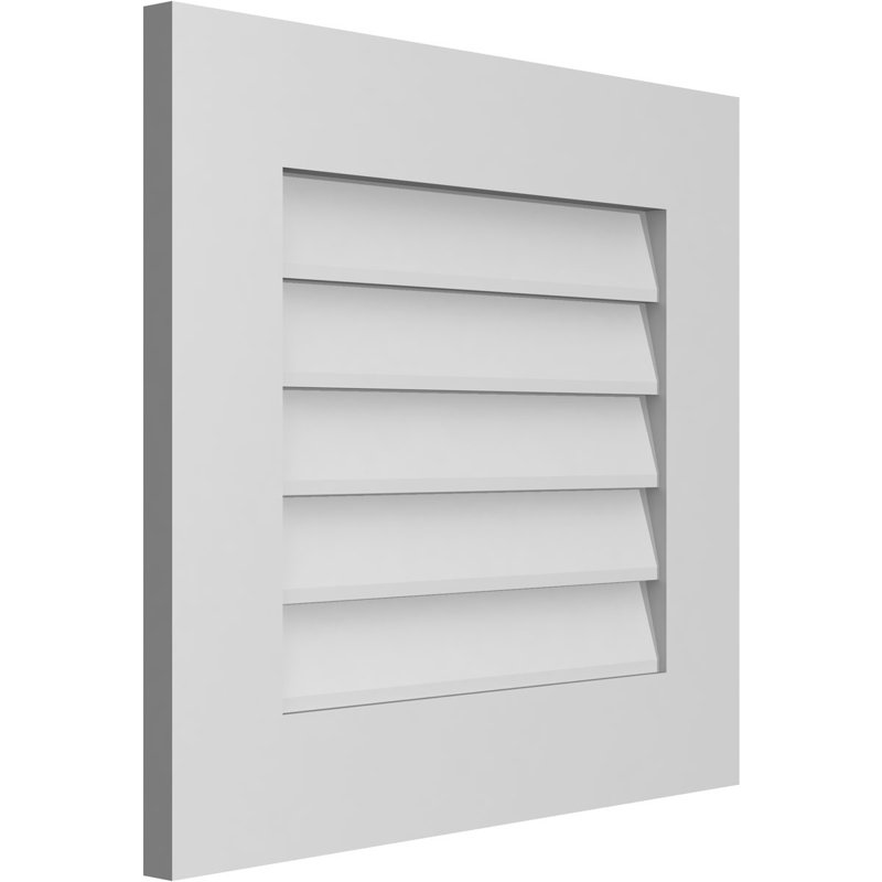 Vent à pignon rectangulaire en uréthane non-fonctionnel, H 20 po x l 22 po x P 1 po