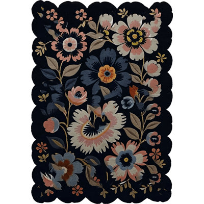 Tapis décoratif multicolore à motif floral rose multicolore Shape Collection