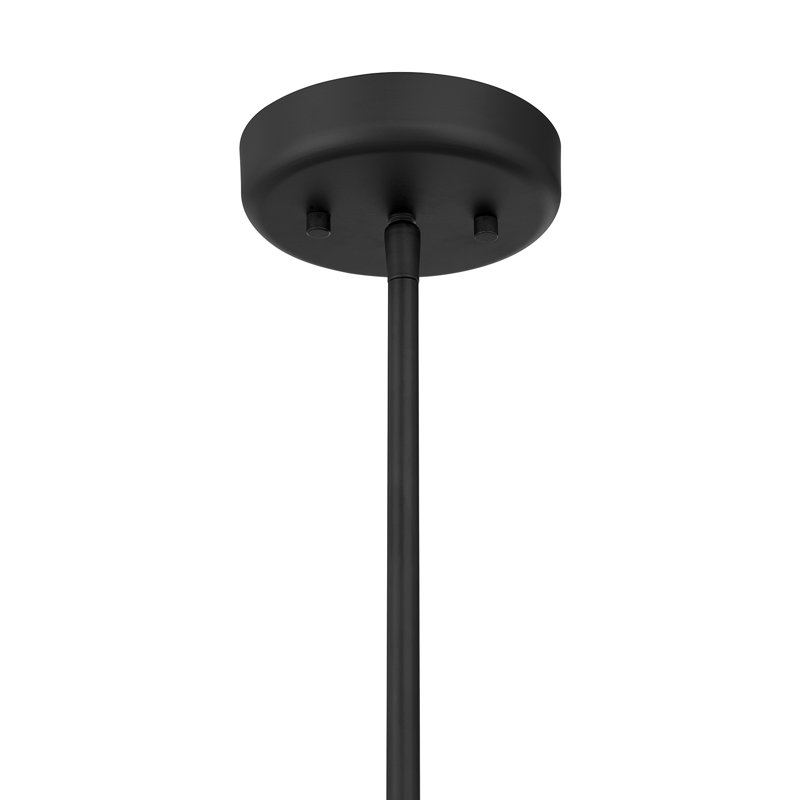 1-Light Pendant in Matte Black, Matte Black