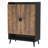 29.6 Inches  Rustic Brown Wooden Shoe Cabinet with Doors-1689992433