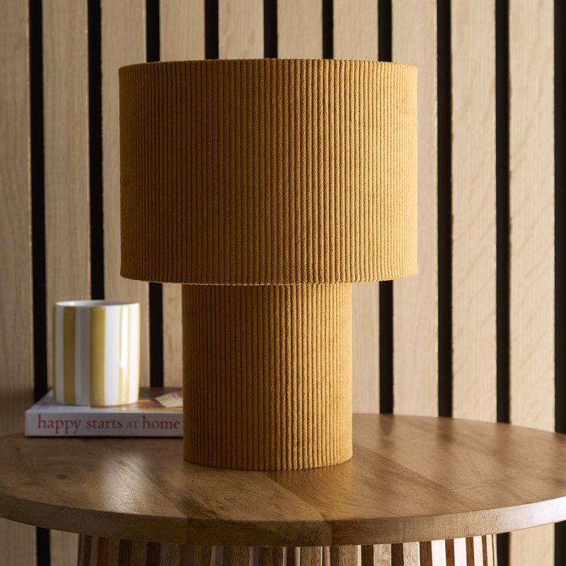Table Lamp, Brown, Brown