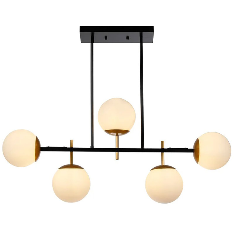 Luminaire suspendu pour îlot de cuisine à 5 lumières Janerica