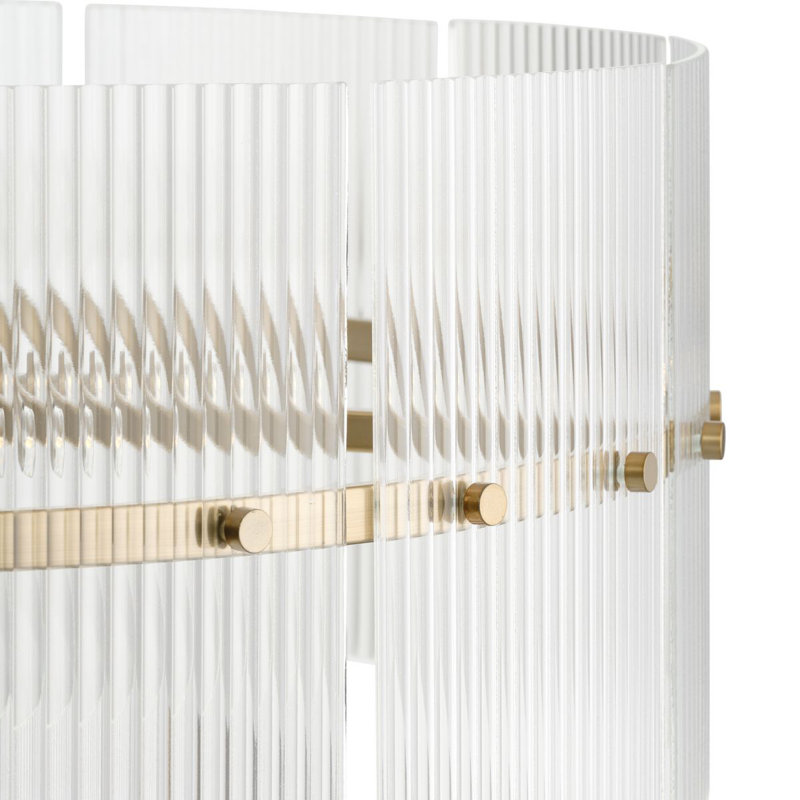 Seville Soft Gold 9-Light Contemporary Chandelier with Glass Elements