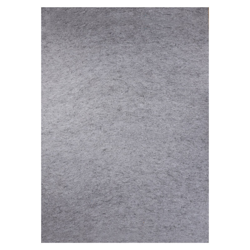 Sous-tapis d'intérieur en polyester Pennee, Rectangle 6 pi x 9 pi, Neutral Grey