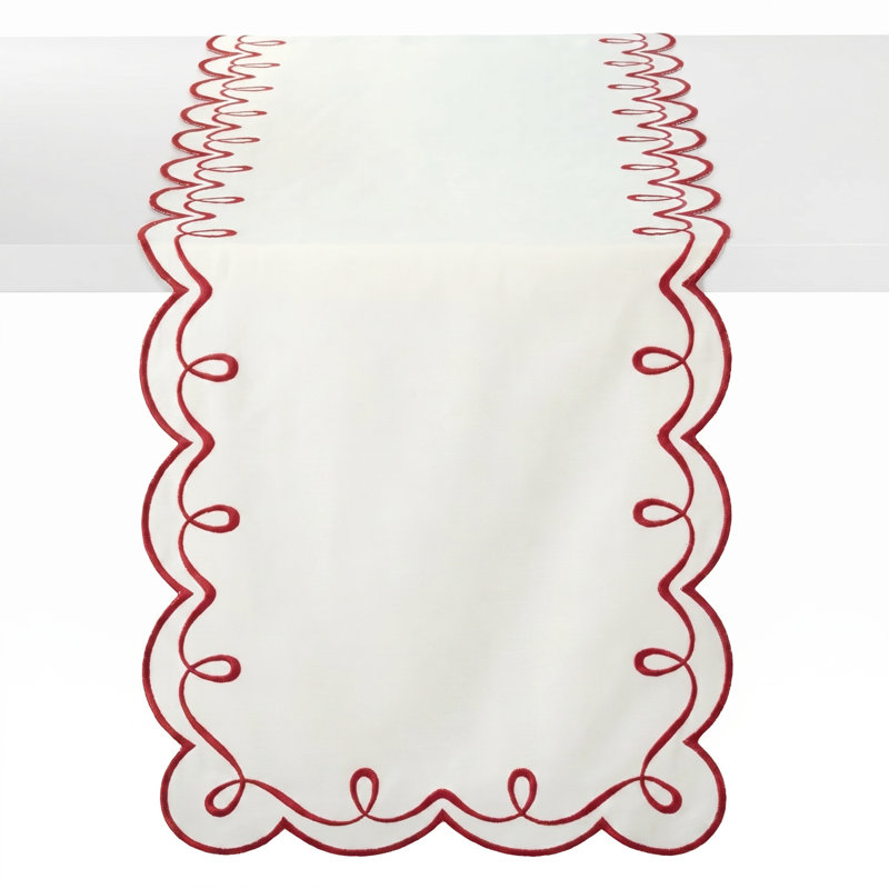 Ribbon Twirl Cotton Blend Table Runner