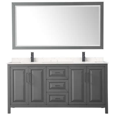 Ensemble de meuble-lavabo double 72 "avec miroir Daria