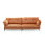 Canapé modulaire orange en cuir véritable-109721349
