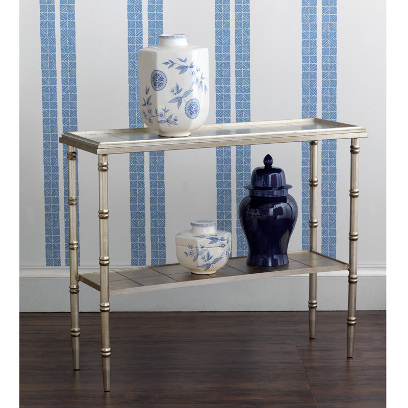 Temba Ceramic / Porcelain Table Vase, White/Blue