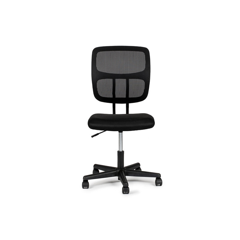 Chaise de bureau avec dossier en filet noir - Capacité de poids confortable et fonctionnelle de 250 lb pour un déplacement facile dans la charge de siège réglable