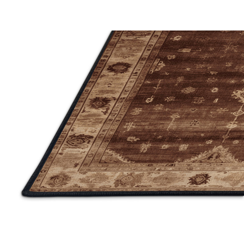 Tapis brun lavable à la machine, Tapis de couloir 2 pi x 5 pi