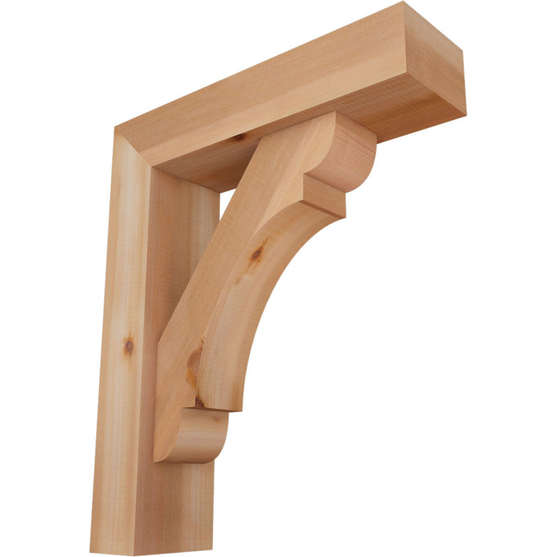 Support de bloc olympique avec entretoise décalée, 24 x 20, Cèdre rouge occidental de l 5 1/2 po (lisse)