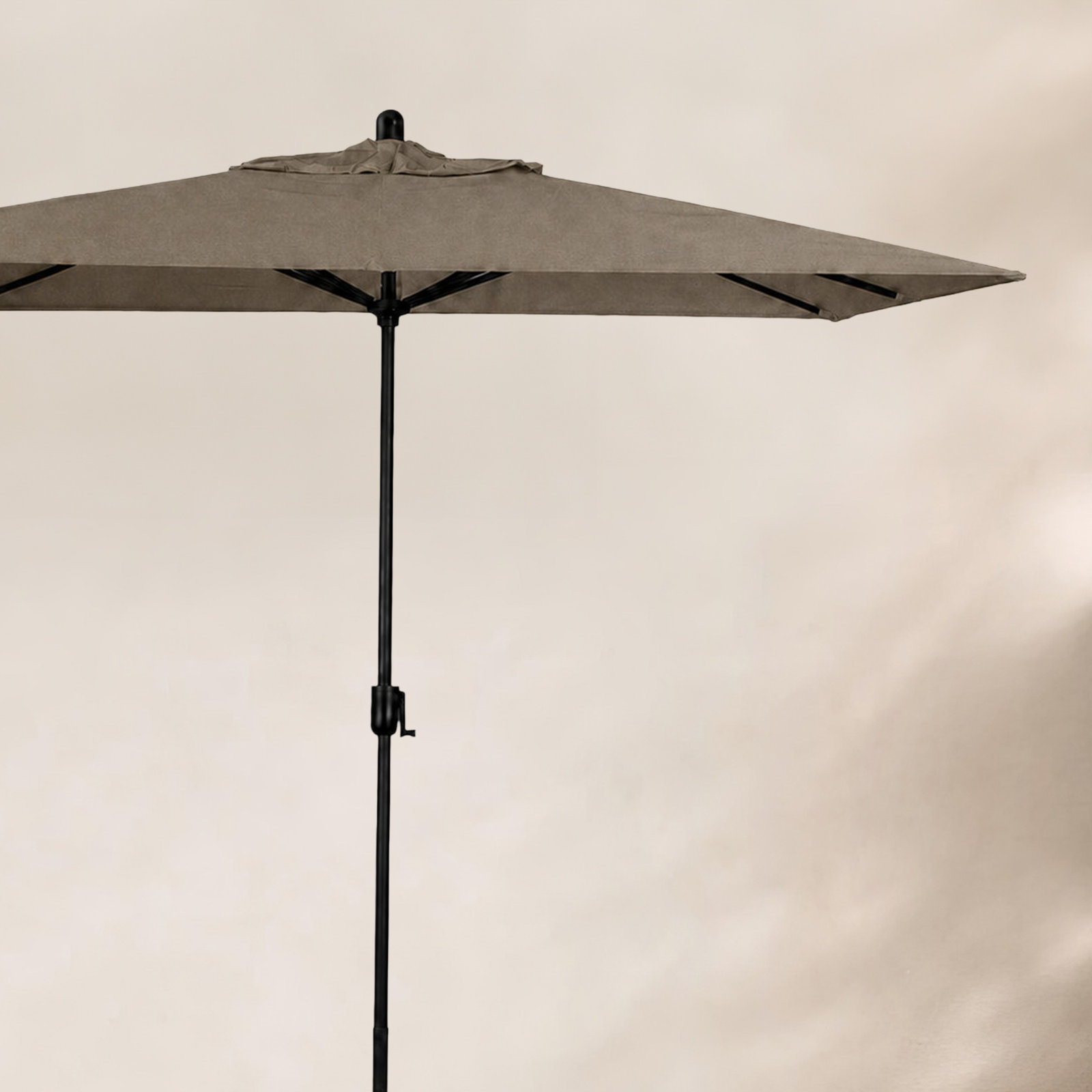Olivier 9.7' Umbrella, Black Sapphire, Canvas Taupe Sunbrella® Canvas