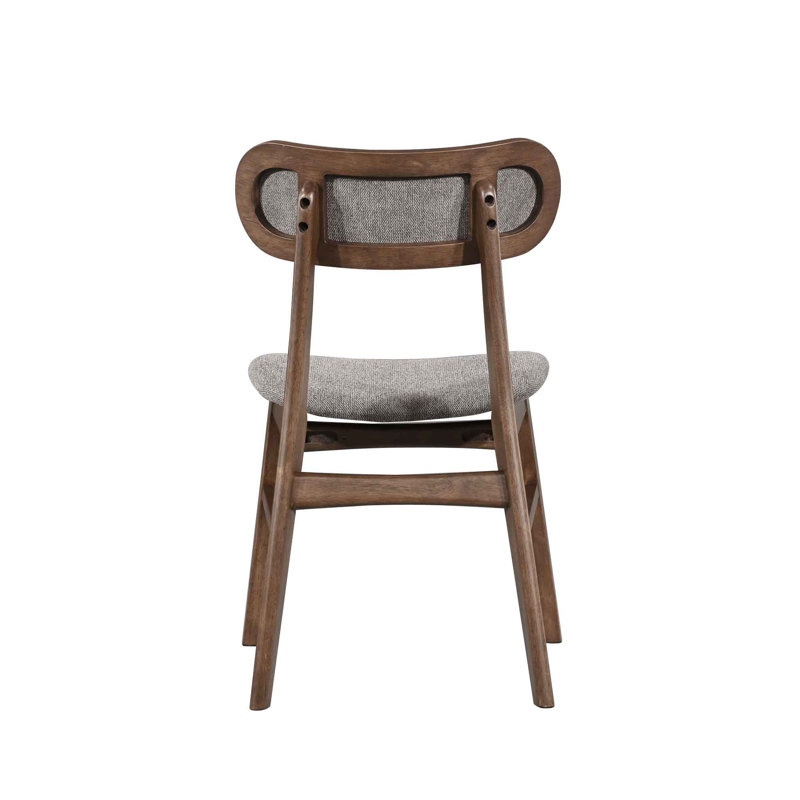 Starlight Elegant Upholstered Solid Wood Dining Chair (Set of 2), Brown