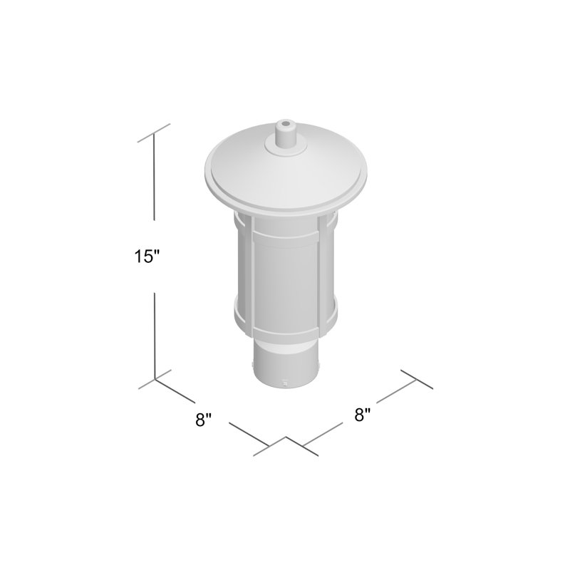 Misu Frosted Lantern Head, Brushed Silver