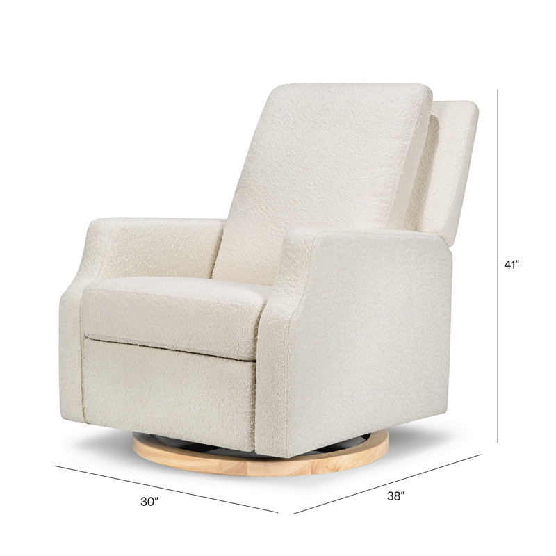 Crewe Recliner and Swivel Glider, Ivory Boucle