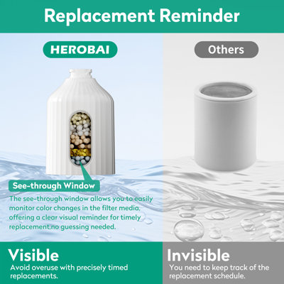2-Pack Replacement Filter Cartridges For Dual Shower Heads (2.72" X 4.13")