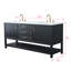 Meuble-lavabo double 72 po avec plateau en pierre reconstituée Stratford-1739298912