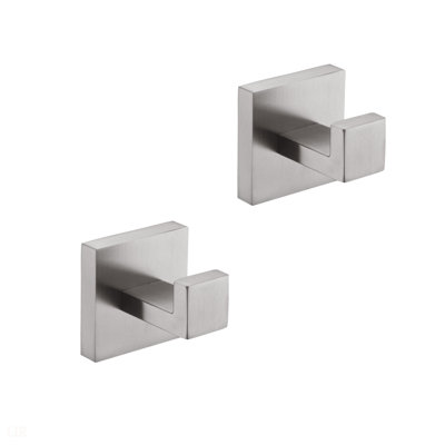 2 Pack Wall-Mounted Stainless Steel Bathroom Towel Hooks/Coat Hooks, Space-Saving And Durable For Modern Home Decor