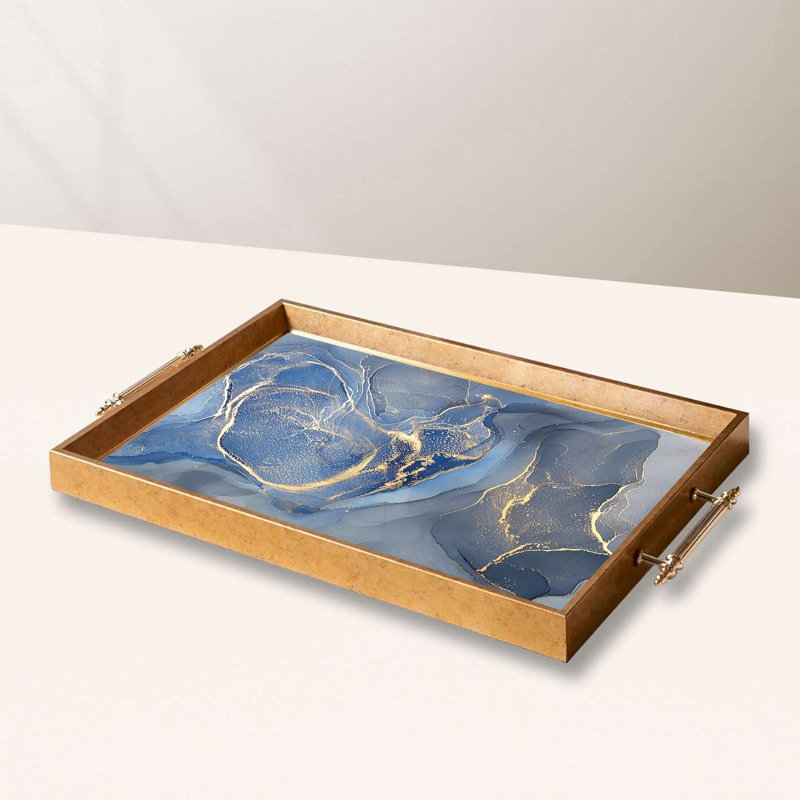 Elegant Glass Serving Tray, 19.7 x 11.4 x 1.4 inches | 100% High-Quality Glass | Perfect for Entertaining & Serving | Stylish and Functional Design for Home & Parties | Durable and Easy to Clean