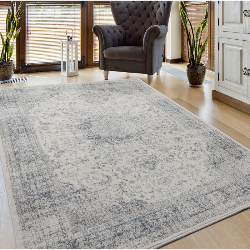 Tapis oriental ivoire Olander, Rectangle 12 pi 6 po x 15 pi
