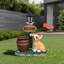 Décoration de jardin pour chien Corgi assis