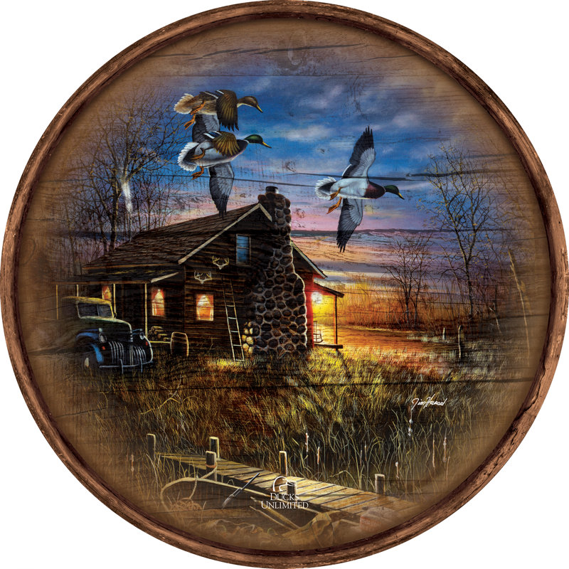 Mon endroit préféré, panneau mural rond en bois de 53 cm