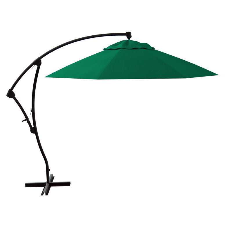 Parasol en porte-à-faux octogonal en porte-à-faux 9 pi x 9 pi 3 po Houpt, Spectre Aztec Sunbrella® Plainweave