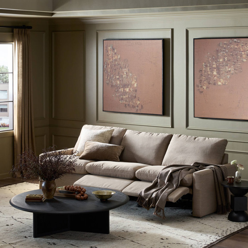 Heim Power Recliner 3PC Sectional-111"-Crypton Nomad Taupe, Nomad Taupe Crypton Performance Weave