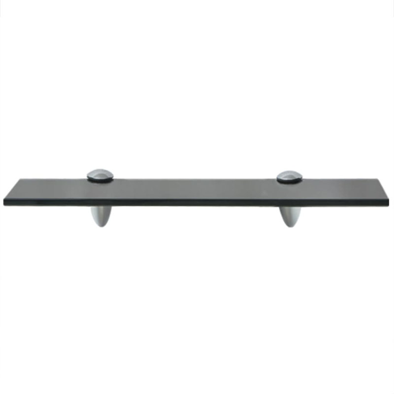 Tablette flottante en verre 2 pièces Annaly, Noir, H 0,31 po x l 11,8 po x P 3,9 po