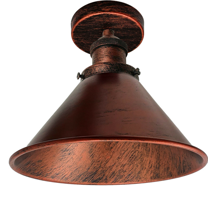 Regina Semi Flush Mount, Rustic Red
