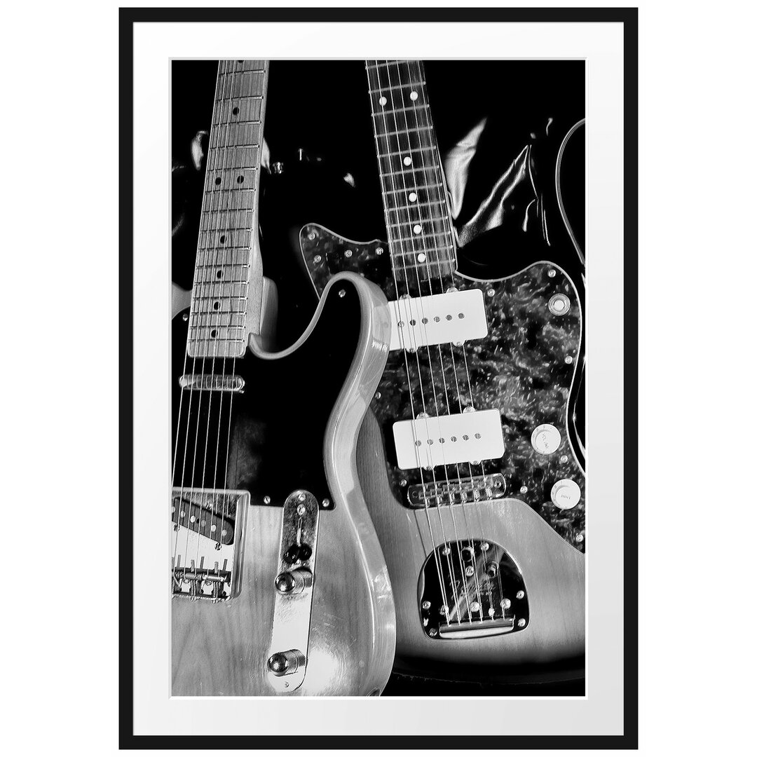 E-Gitarre Gerahmter Fotokunstdruck Poster