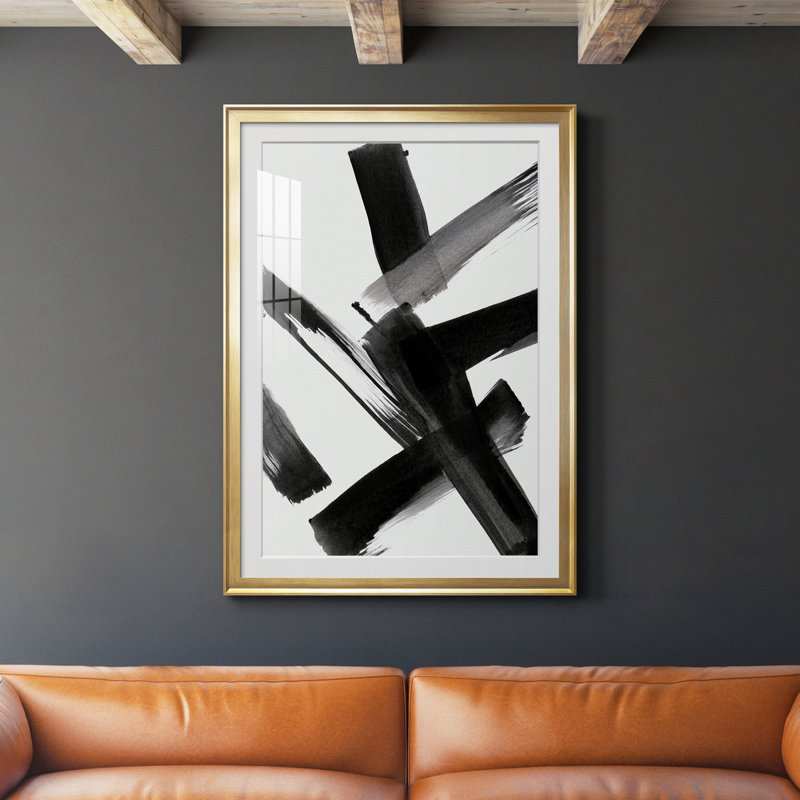 Black Magic II - peinture encadrée, Or, H 26,5 po x l 36,5 po x P 1,5 po