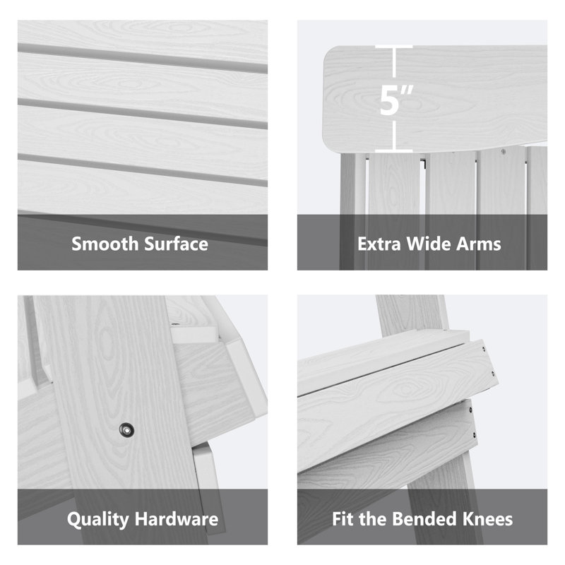 Outdoor Adirondack Chair, White