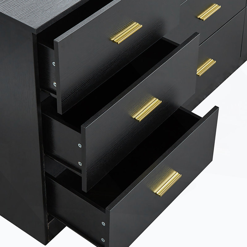 Commode moderne à 9 tiroirs pour la chambre à coucher - Vaste commode avec rangement, robuste et sécuritaire