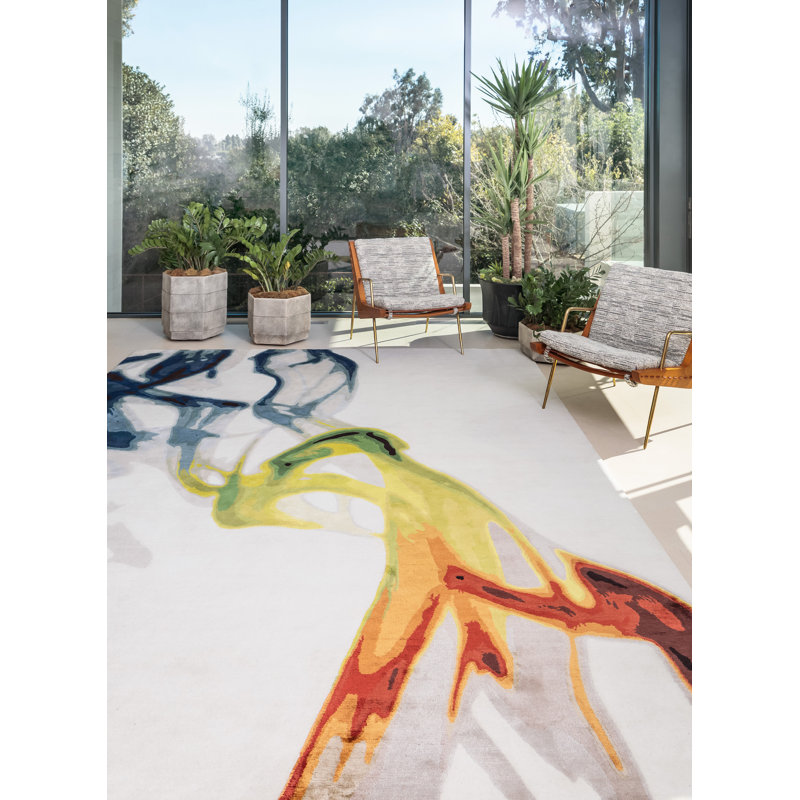 Adam Hunter Smoke Sunset Area Rug, Rectangle 9' x 12'